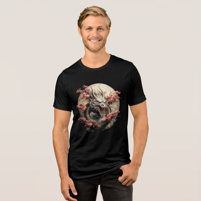 Camiseta Triblenda Moonlit Blossom Dragon Illustration (Anverso Completo)