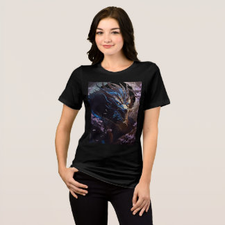 Camiseta Triblenda Moonlit Blue Dragon in Sakura Grove
