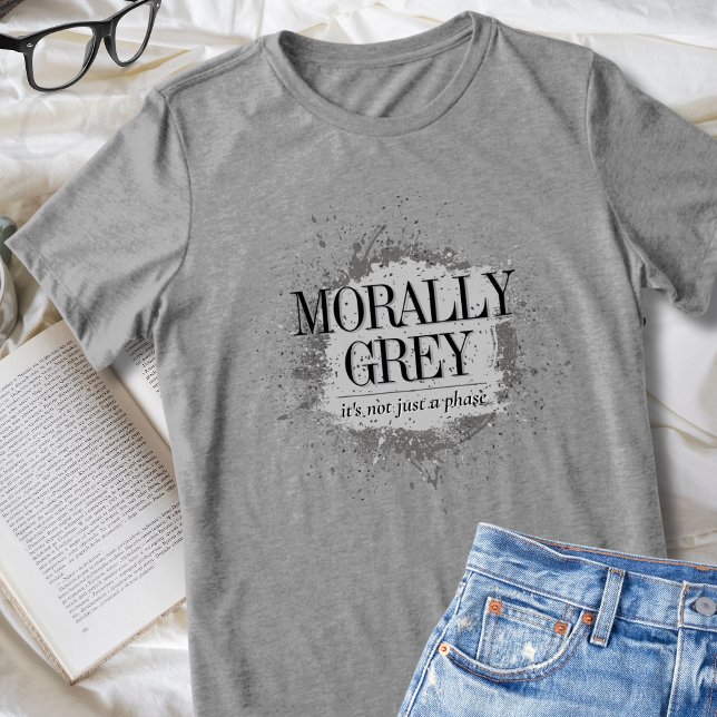 Camiseta Triblenda Moral Grey no es una bandeja para lectores de libr (morally grey romantasy traumance smut fans book lover t-shirt gifts for her or him bookish readers)