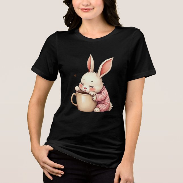 Camiseta Triblenda Morning Snuggles Bunny Brew Bliss Cocoa & Cuddles  (Anverso)