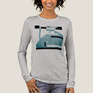 Camiseta Triblenda Mosaico abstracto de arte tribal en azul turquesa 