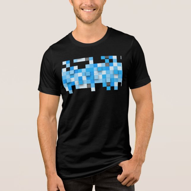 Camiseta Triblenda mosaico de cuadros de SlipperyJoe moderno de tres- (Anverso)