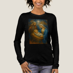 Camiseta Triblenda Mosaico de vidrio tintado de la Natividad   Sagrad