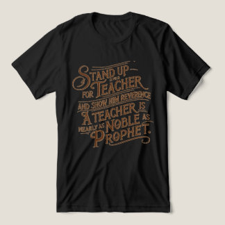 Camiseta Triblenda mostrar reverencia para su profesor