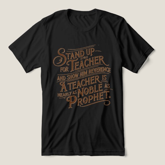 Camiseta Triblenda mostrar reverencia para su profesor (Diseño delantero )