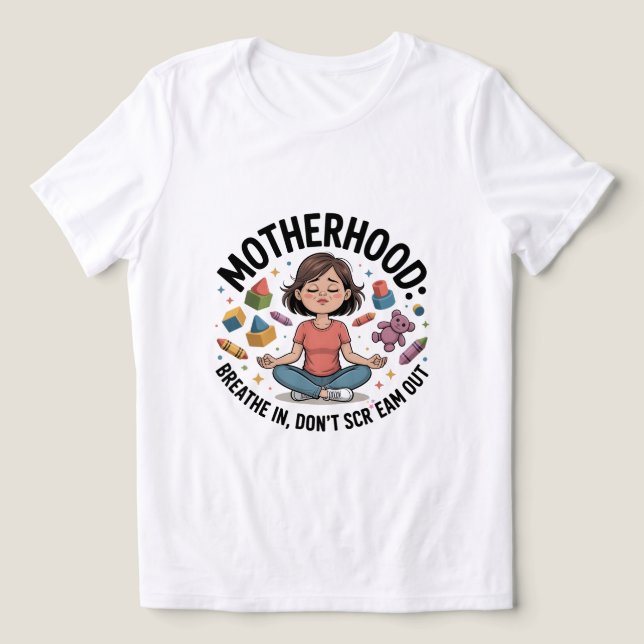 Camiseta Triblenda Motherhood Breathe In Calm Illustration (Diseño delantero )