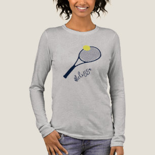 Camiseta Triblenda Motif de raqueta de jugador de tenis personalizado