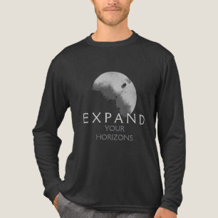 Camiseta Triblenda Motivación gris de luz blanca "Amplíe tus horizont