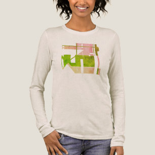 Camiseta Triblenda Moto de arte tribal verde rosa, pequeño