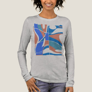 Camiseta Triblenda Moto de aspecto geométrico de MCM de rotación Verd