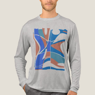 Camiseta Triblenda Moto de aspecto geométrico de MCM de rotación Verd
