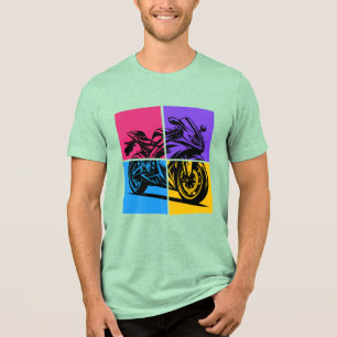 Camiseta Triblenda Moto deportiva de arte pop