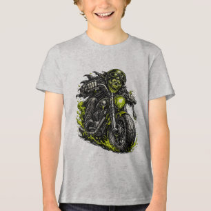 Camiseta Triblenda Motocicleta de motociclista zombie
