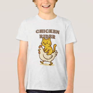 Camiseta Triblenda Motociclista de pollo - Divertido gato montando Pe