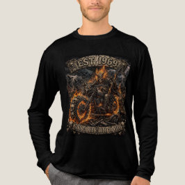 Camiseta Triblenda Motociclista esqueleto vikingo