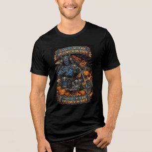 Camiseta Triblenda Motociclista Oni de Halloween, Variación II Vive p
