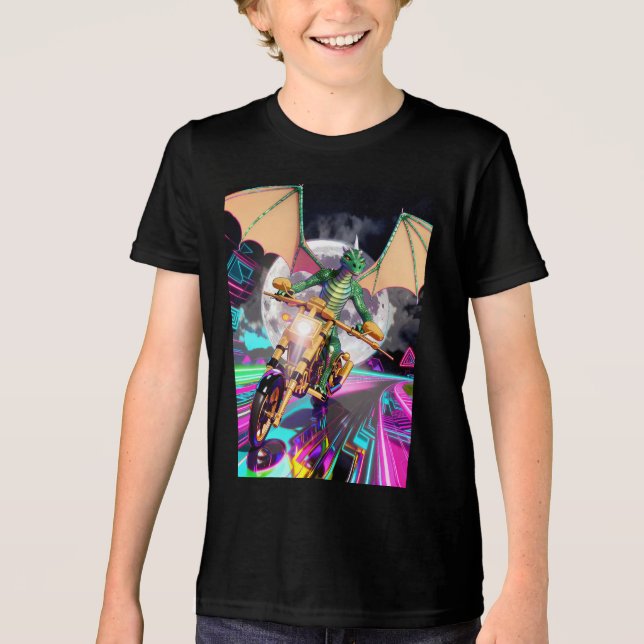Camiseta Triblenda Motorcycle Riding Dragon (Anverso)