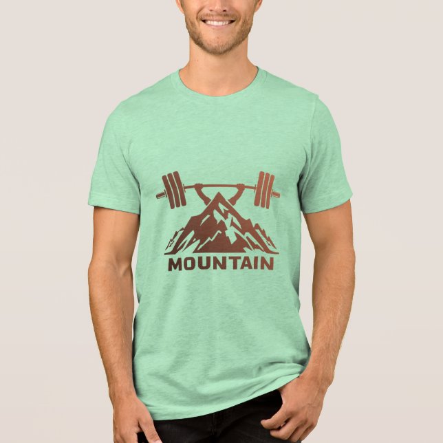 Camiseta Triblenda Mountain Barbell Adventure - Gimnasio al aire libr (Anverso)