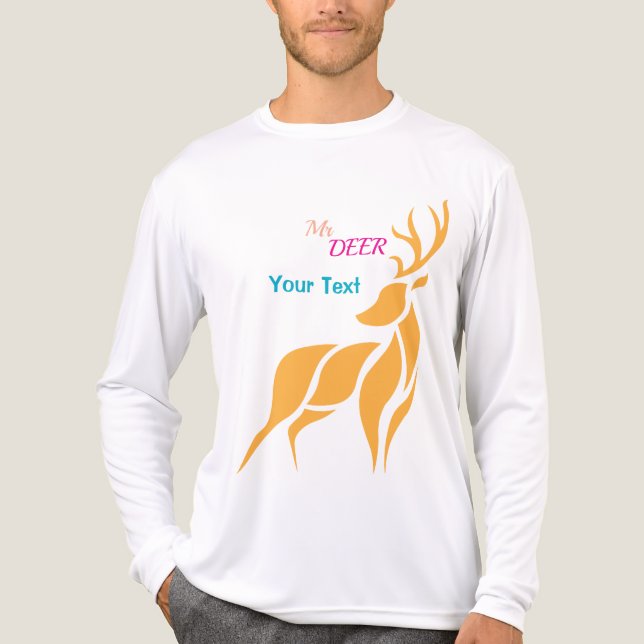 Camiseta Triblenda Mr. Deer Graphic – Rustic Woodland Style (Anverso )
