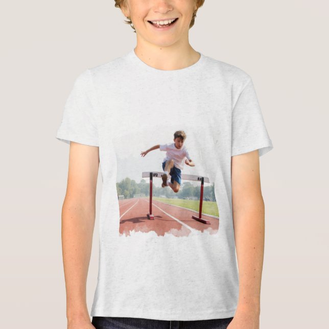 Camiseta Triblenda muchacho de obstáculo (Anverso)