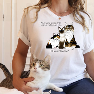 Camiseta Triblenda Muchas Patitas Humor de Señora Gata Menopausia Div