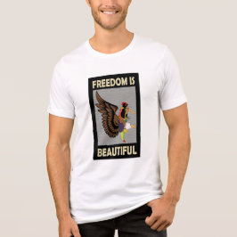 Camiseta Triblenda Muchos pájaros coloridos volando con la cita de la