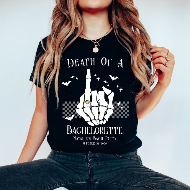 Camiseta Triblenda Muerte Personalizada De Bachelorette Bridal Party (Subido por el creador)