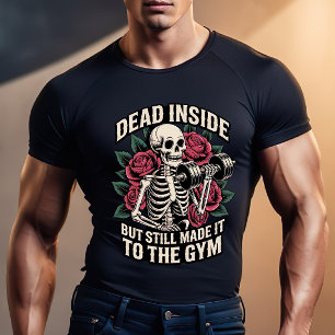 Camiseta Triblenda Muerto adentro pero aun así llegó al gimnasio