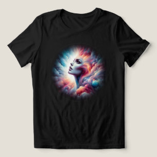 Camiseta Triblenda Mujer con cabello de Aura cósmico