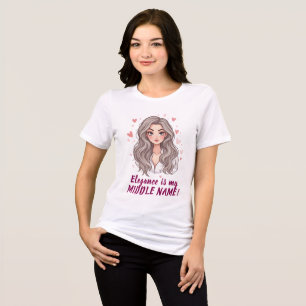 Camiseta Triblenda Mujer elegante con pelo flotante