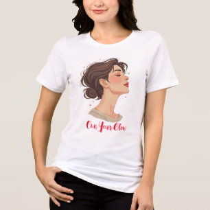 Camiseta Triblenda Mujer elegante con sonriente sonrisa