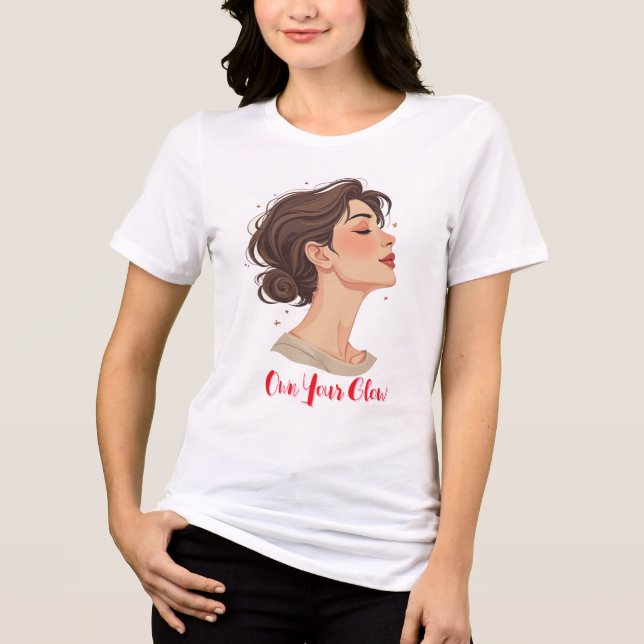 Camiseta Triblenda Mujer elegante con sonriente sonrisa (Anverso)