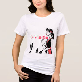 Camiseta Triblenda Mujer elegante en rojo y negro