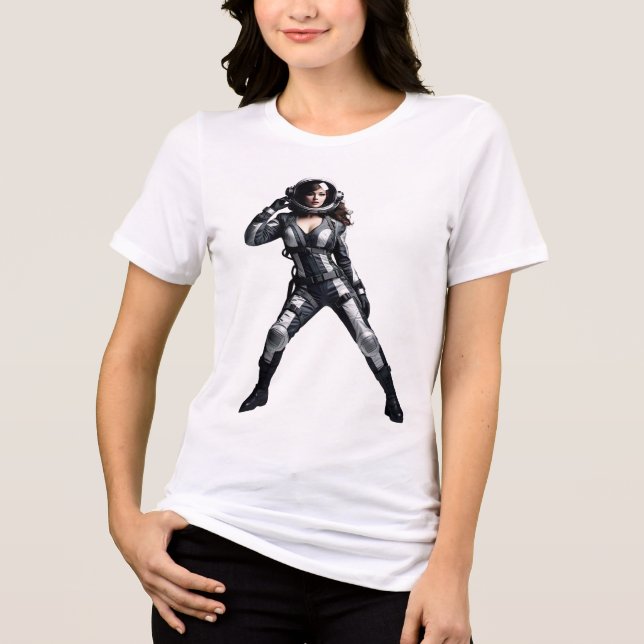 Camiseta Triblenda Mujer espacial (Anverso)