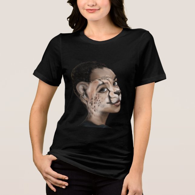 Camiseta Triblenda Mujer Guepardo (Anverso)