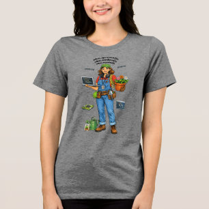 Camiseta Triblenda Mujer Ingeniera de Software cuyo pasatiempo es la