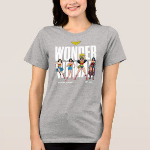 Camiseta Triblenda Mujer Maravilla Leyendas Gráficas para Siempre