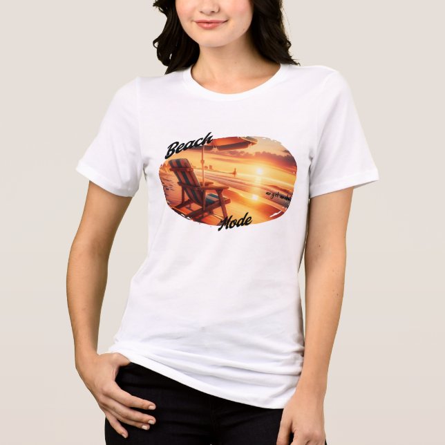Camiseta Triblenda mujer (modo playa) lindo tee (Anverso)