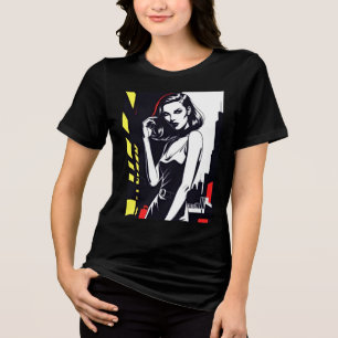 Camiseta Triblenda Mujer Neo Noir Retro Pop Art
