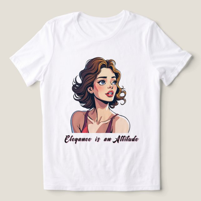 Camiseta Triblenda Mujer radiante con ojos azules (Diseño delantero )