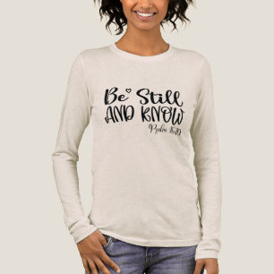 Camiseta Triblenda Mujer Salmo 46 V 10 Estate Quieta y Conoce