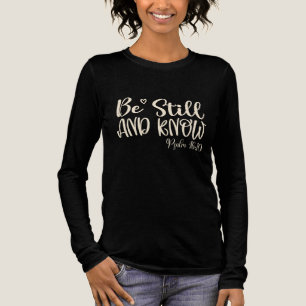 Camiseta Triblenda Mujer Salmo 46 V 10 Estate Quieta Y Sabe