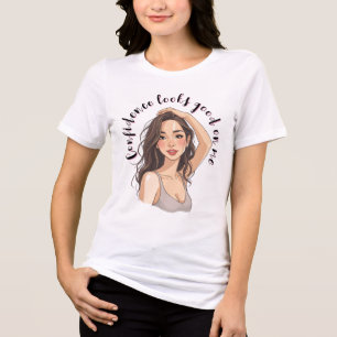 Camiseta Triblenda Mujer segura con el pelo flotante