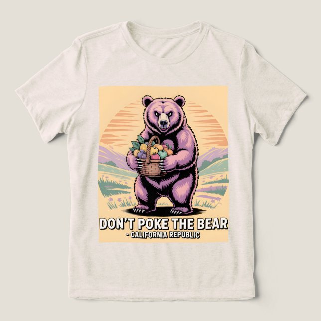 Camiseta Triblenda Mujeres del Ilustracion de Oso de la República de  (Diseño delantero )