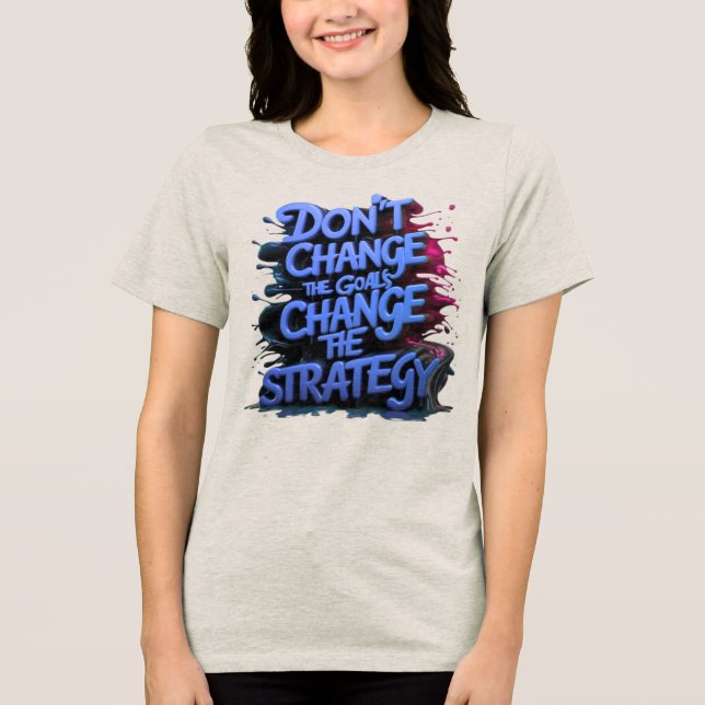 Camiseta Triblenda mujeres fuertes motivación inspiradora negra (Anverso)