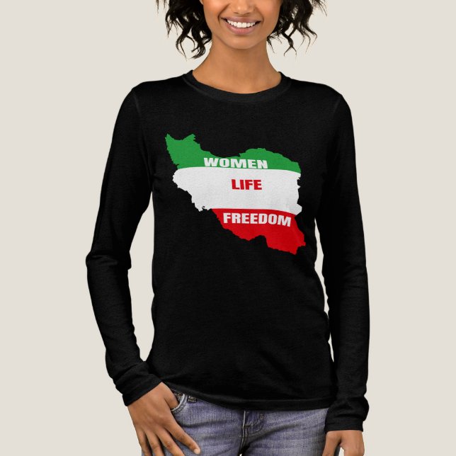 Camiseta Triblenda Mujeres Respaldan la libertad de vida de las mujer (Anverso)