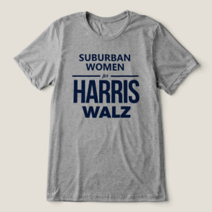 Camiseta Triblenda Mujeres suburbanas por Harris Walz
