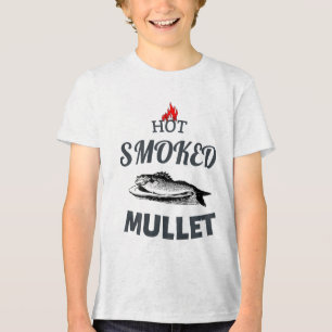 Camiseta Triblenda Mullet ahumado caliente Bbq Restaurante de pescado
