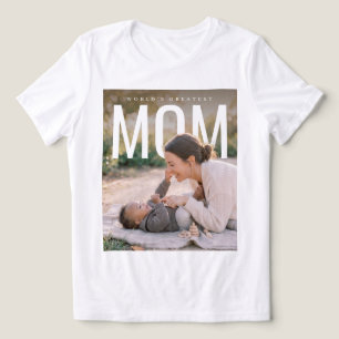 Camiseta Triblenda Mundo PhotoPop La Mejor Mamá Foto Personalizada