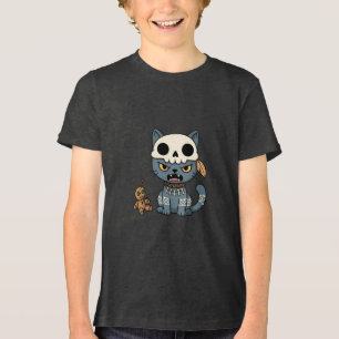 Camiseta Triblenda Muñeca de Vudú de Gato Bruja